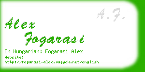 alex fogarasi business card